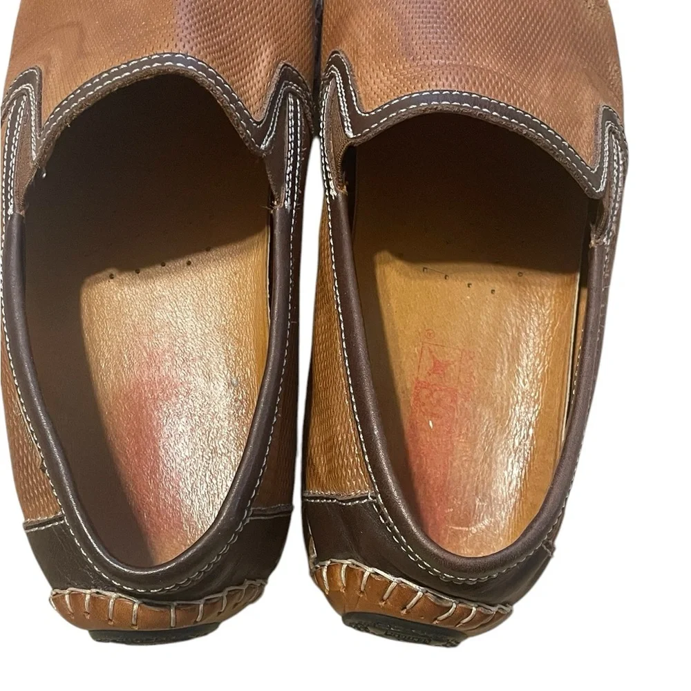 Pikolinos Jerez‎ die cut leather moccasin, Brandy, Size 45 US 11/11.5, EUC